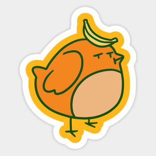 Orange Banana Bird Sticker